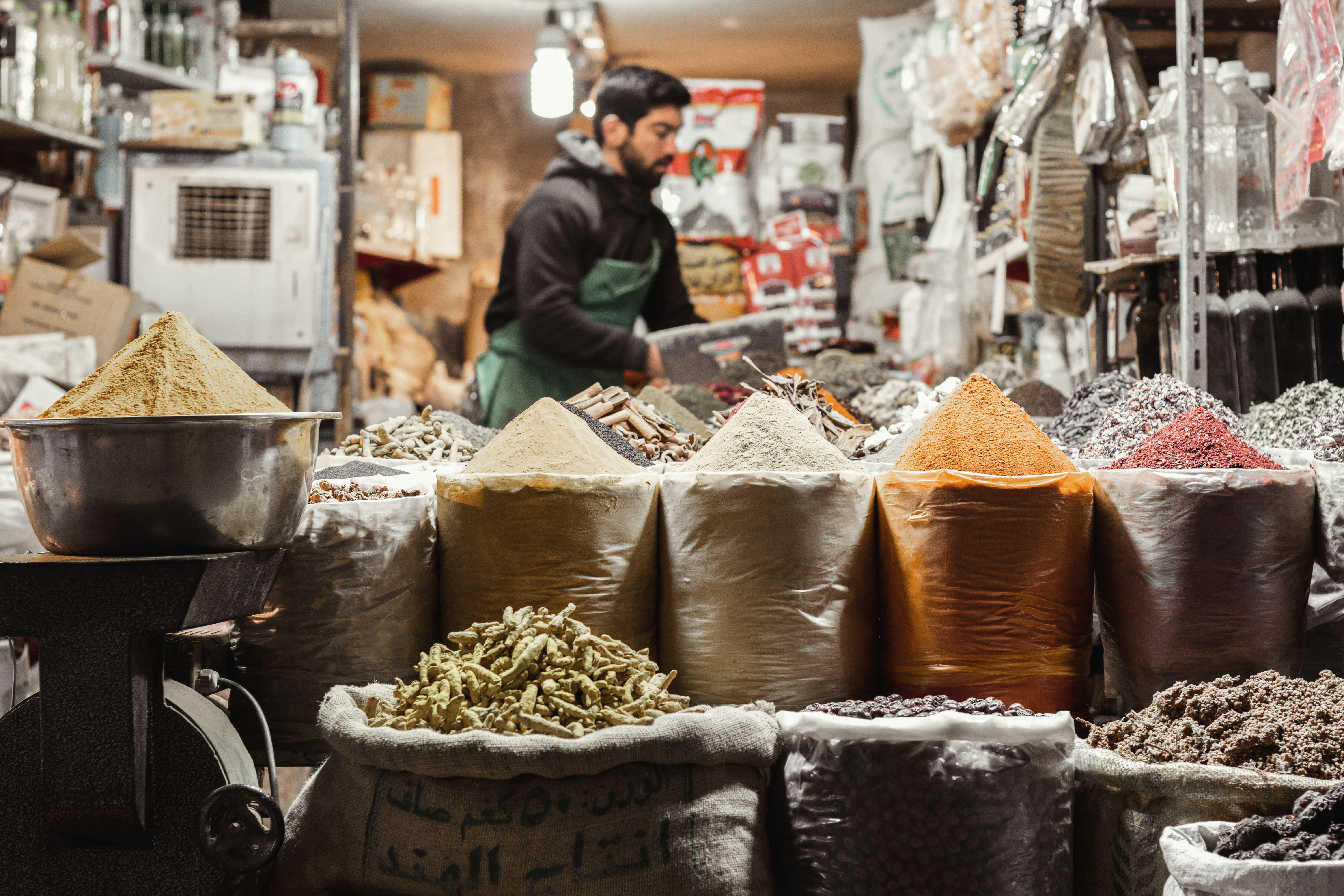 assorted spices display