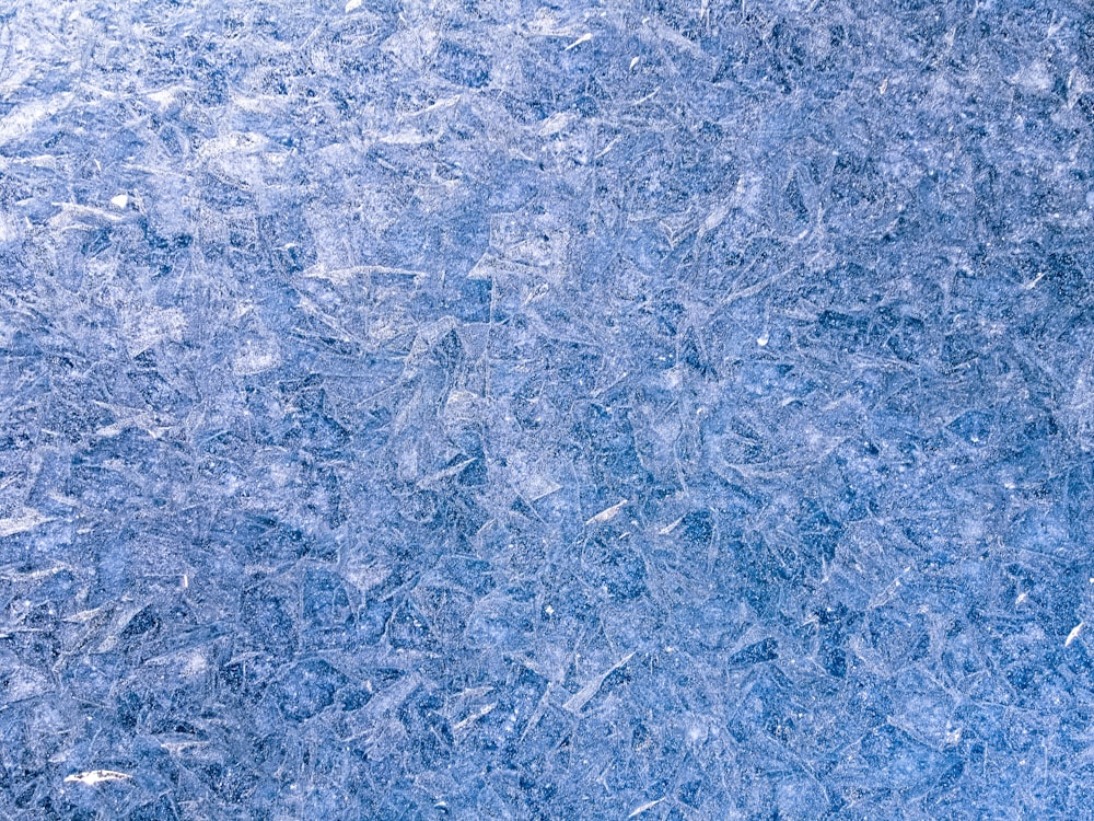 a close up view of a blue surface