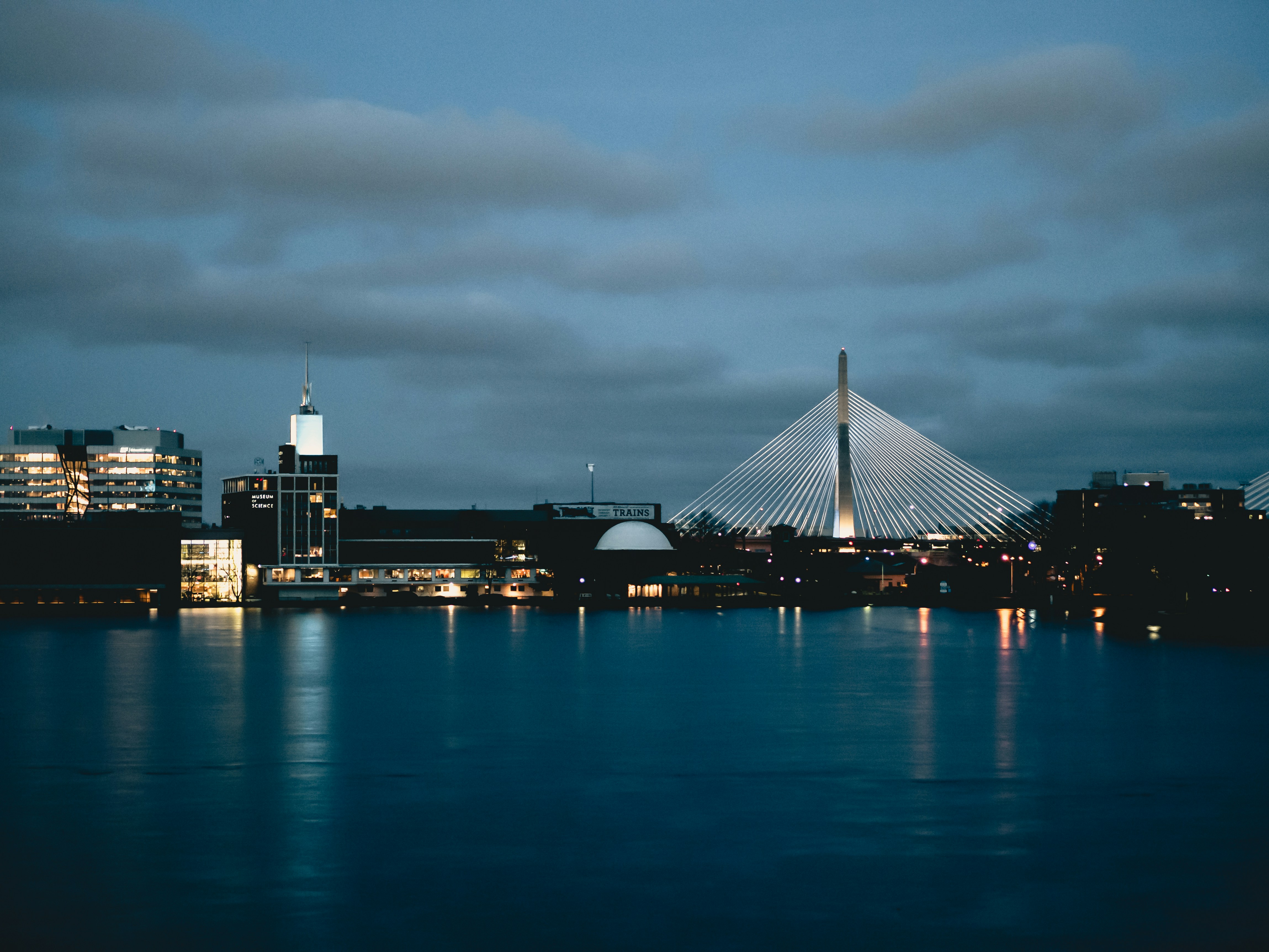 Lighted buildings near body of water photo – Free Boston Image on Unsplash
