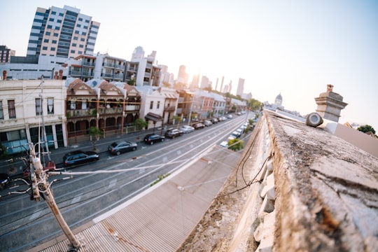 aerial photography of cars parked on side of a street during daytime in Fitzroy VIC Australia