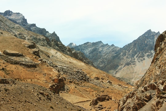 wide angle photo of mountain in Ladakh India