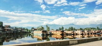 a body of water filled with lots of boats