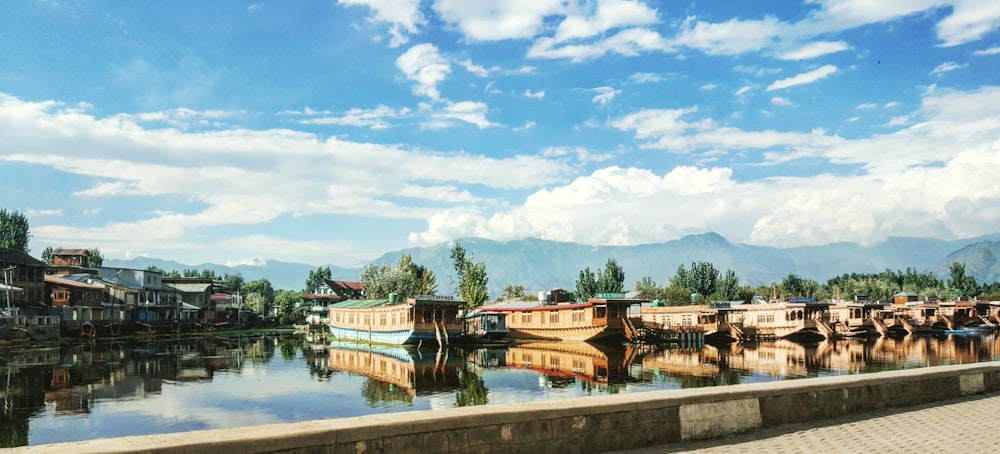 a body of water filled with lots of boats