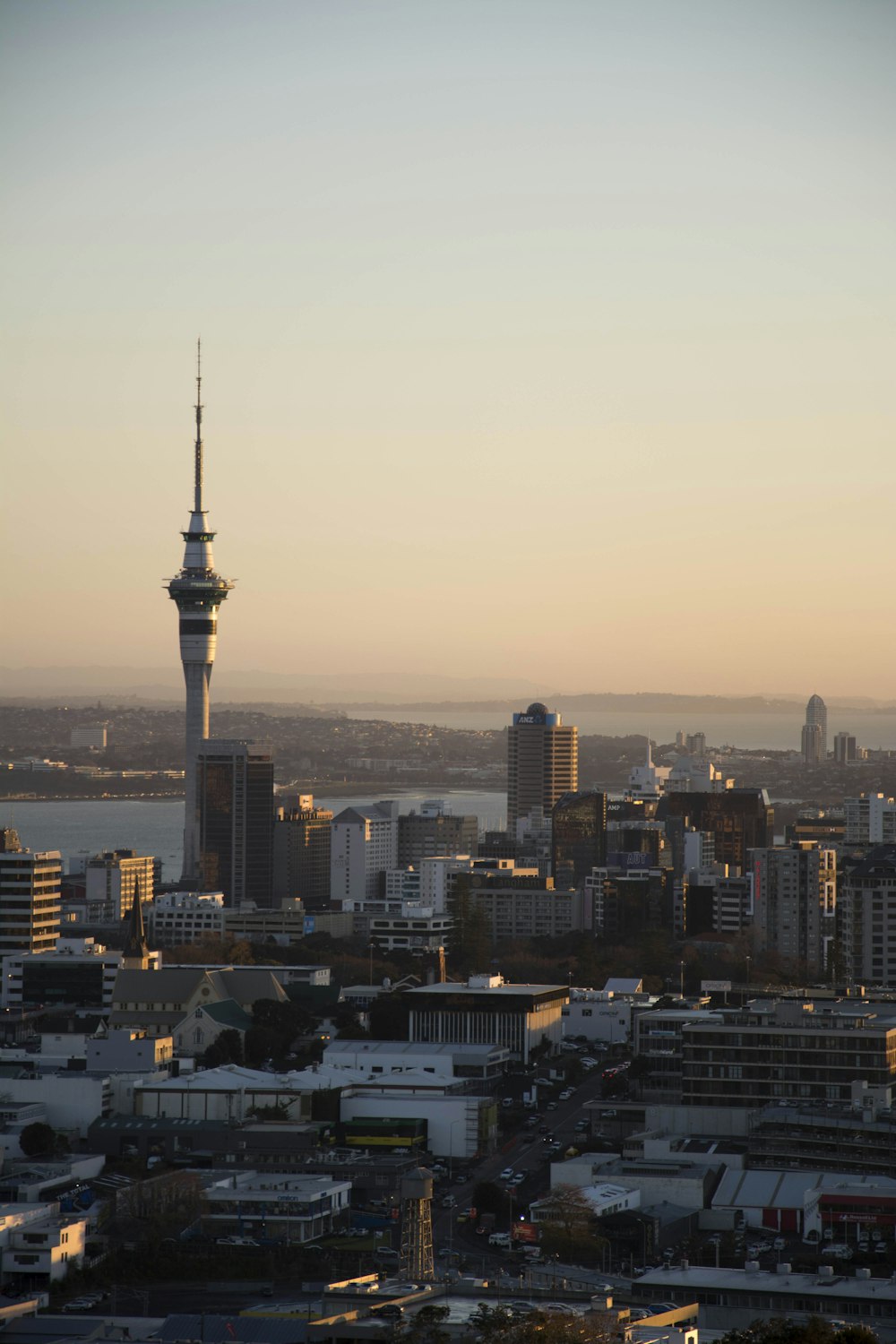 high angle photo of city