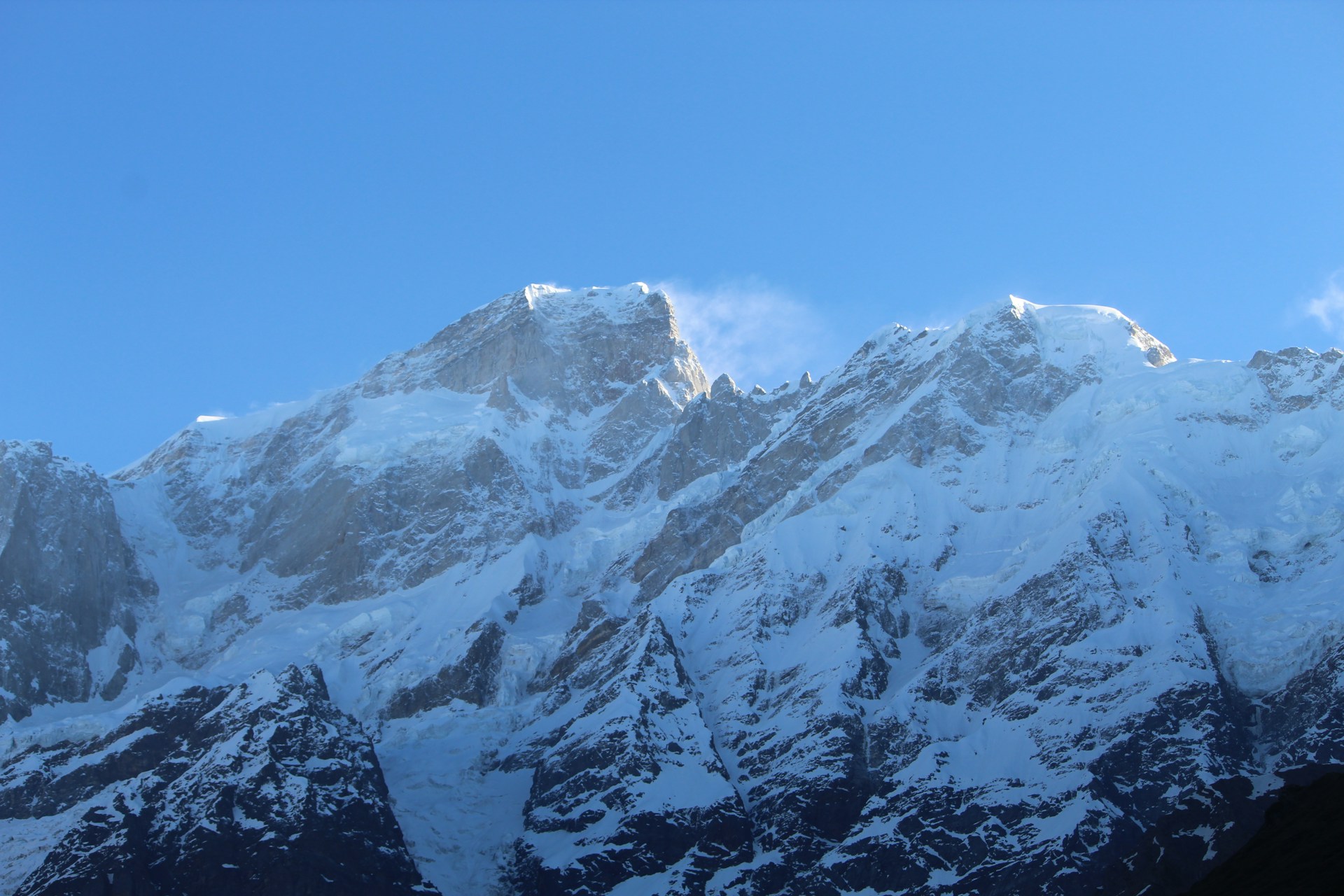 mountain covered with snow