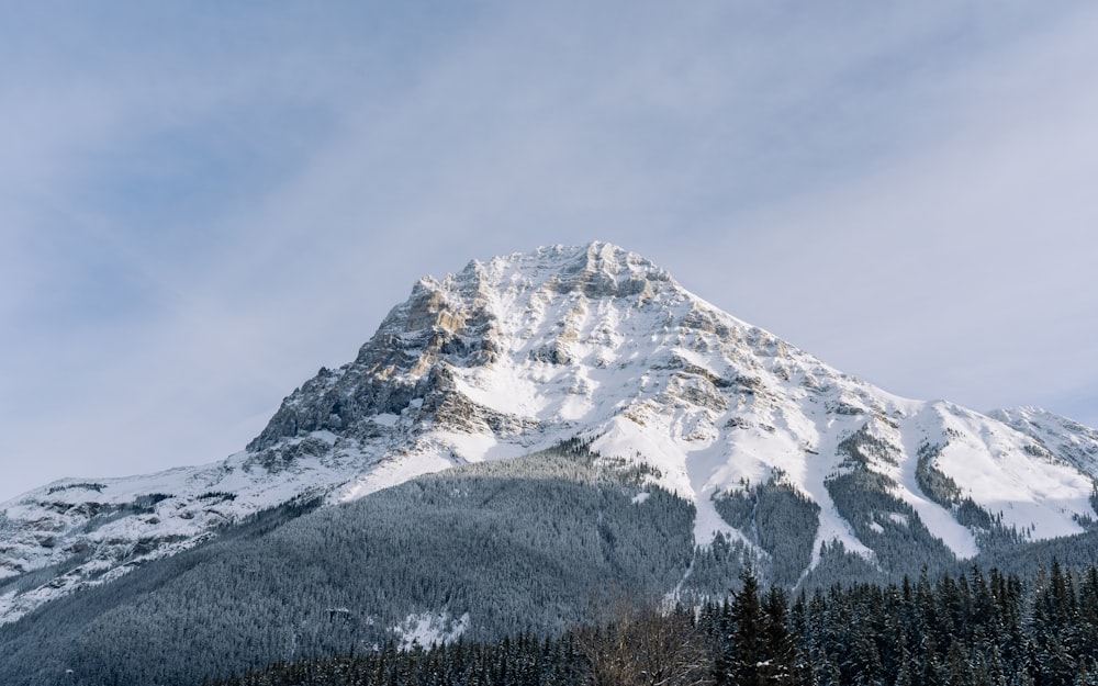 mountain covered with snow