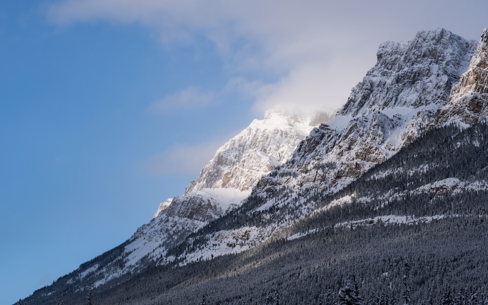 mountain covered with snow