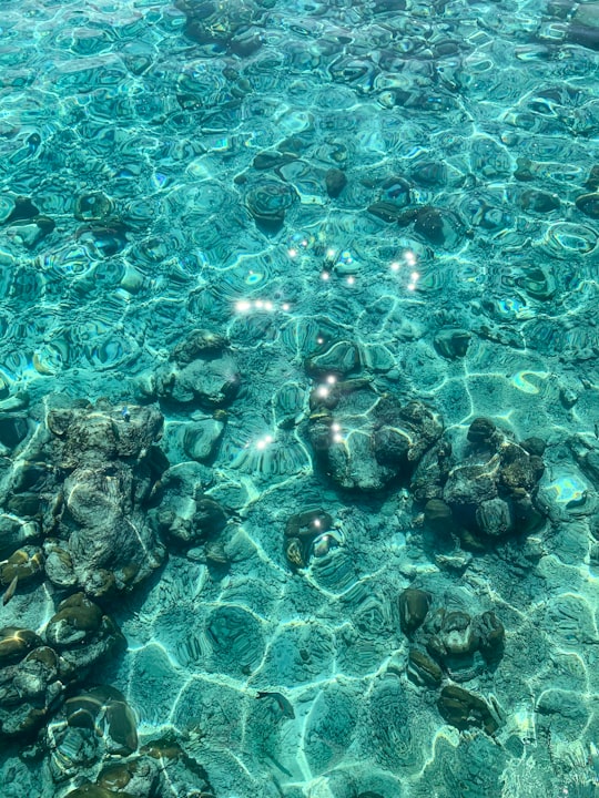 rocks in body of water in Maldive Islands Maldives