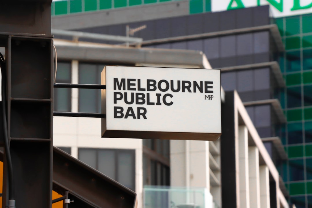 white and black Melbourne Public Bar board signage