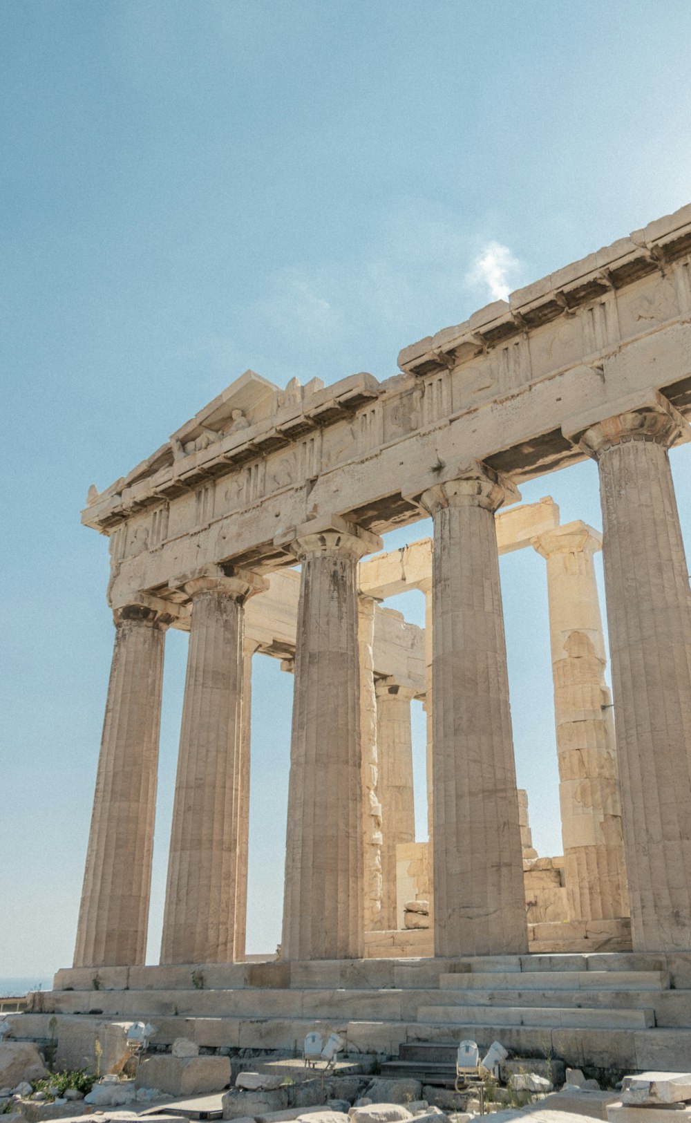 low-angle photography of The Parthenon during daytime