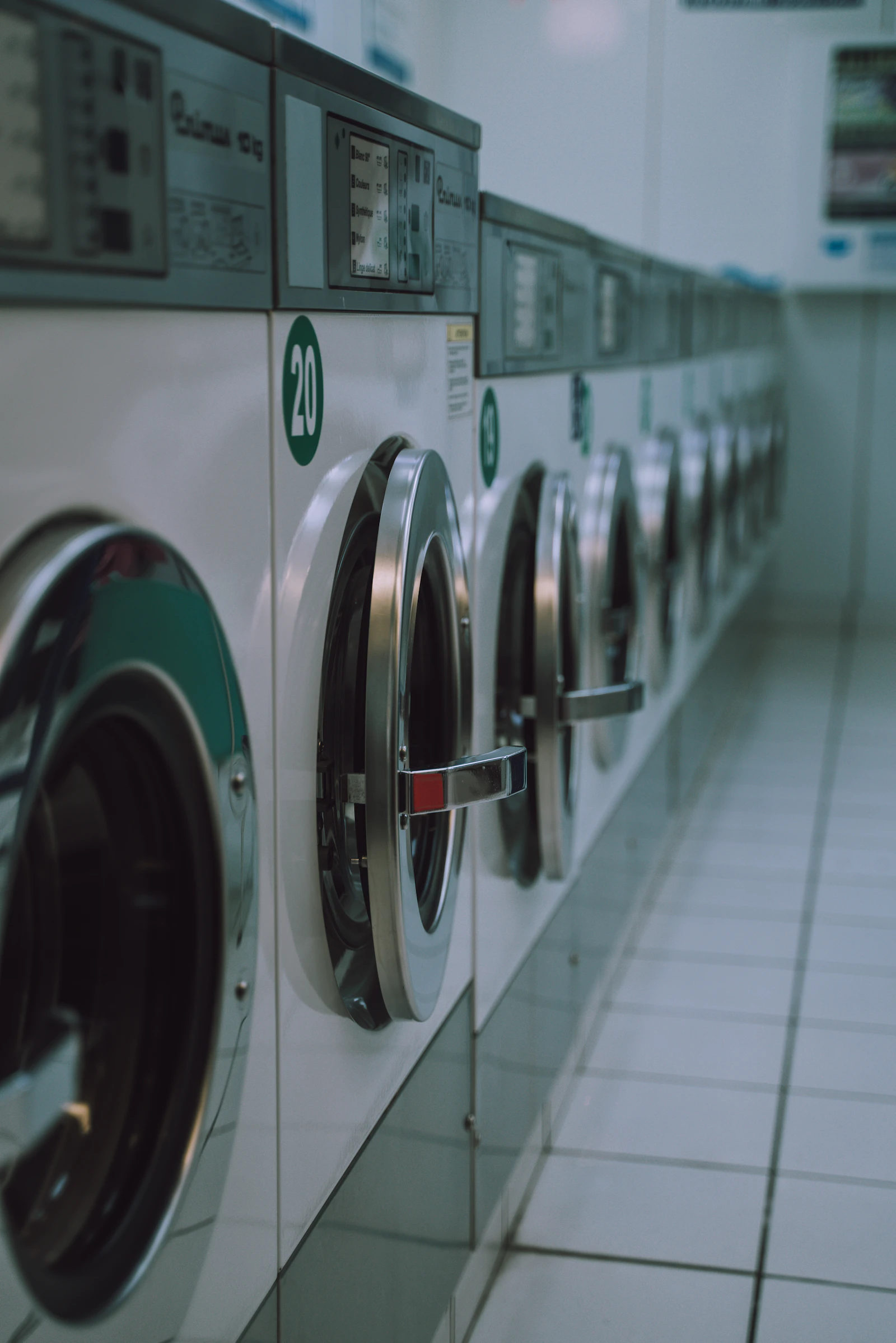 Inline front-load washers in operation