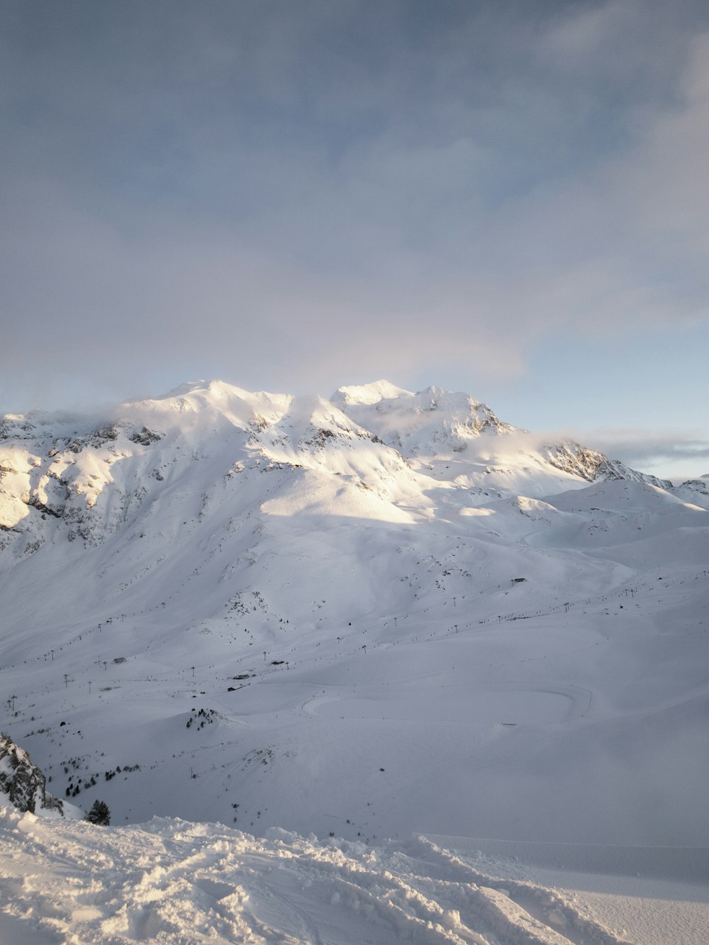 snow-covered mountains