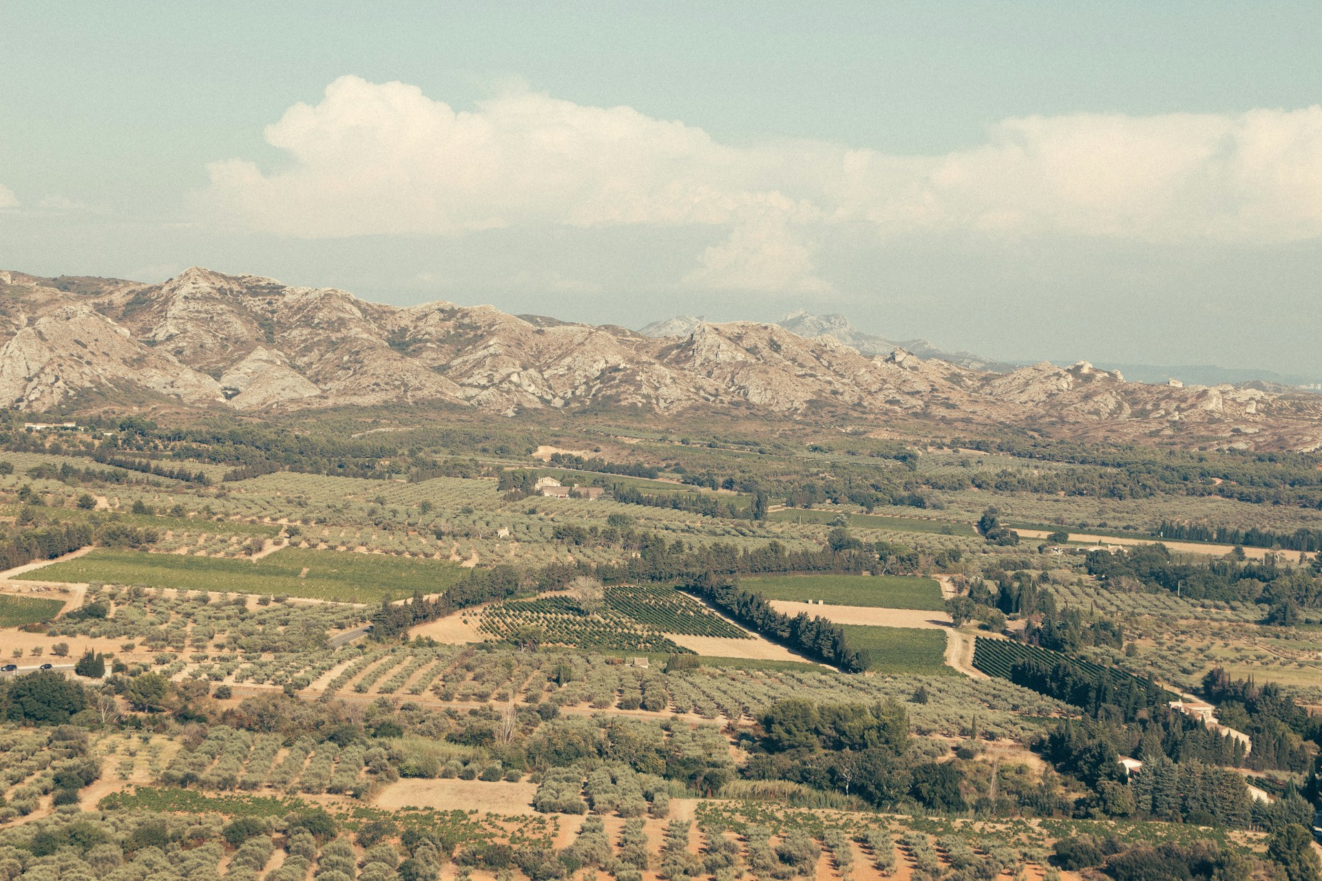 aerial photograph of village