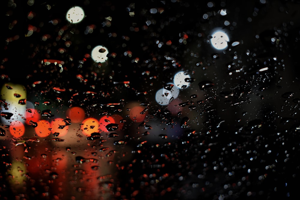 water droplets on glass