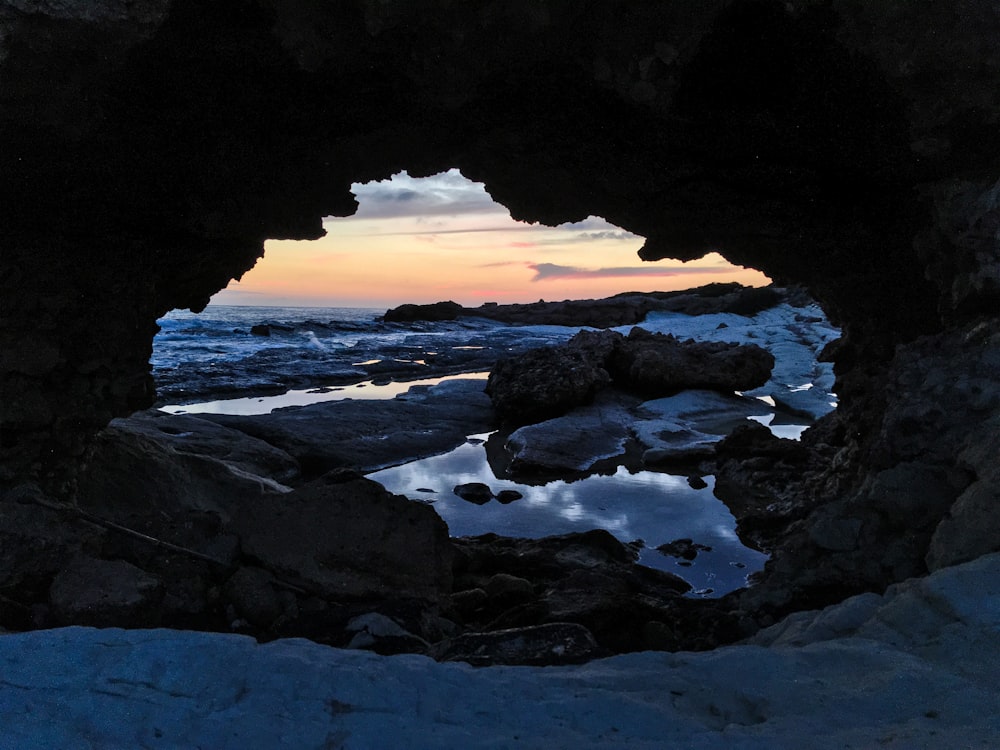 boulders in cave