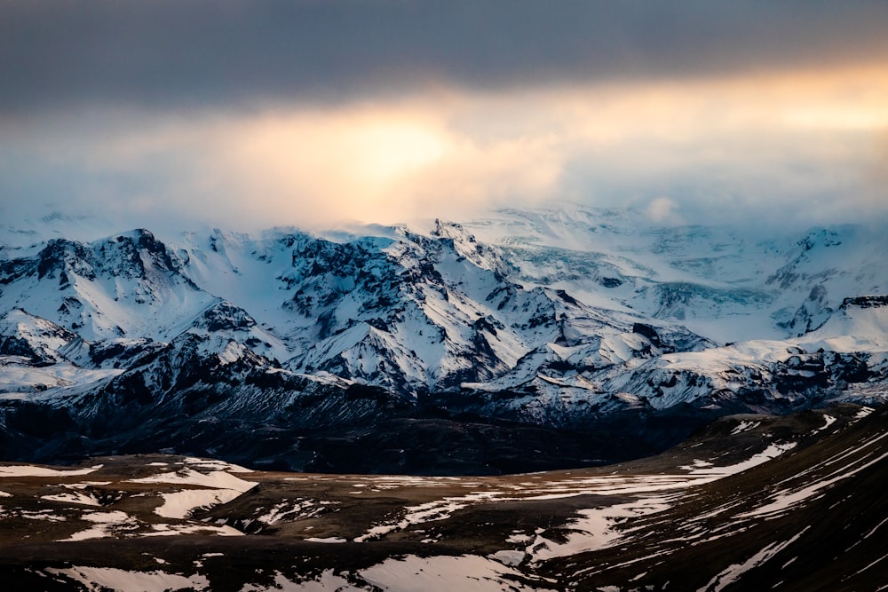 snow-covered mountains