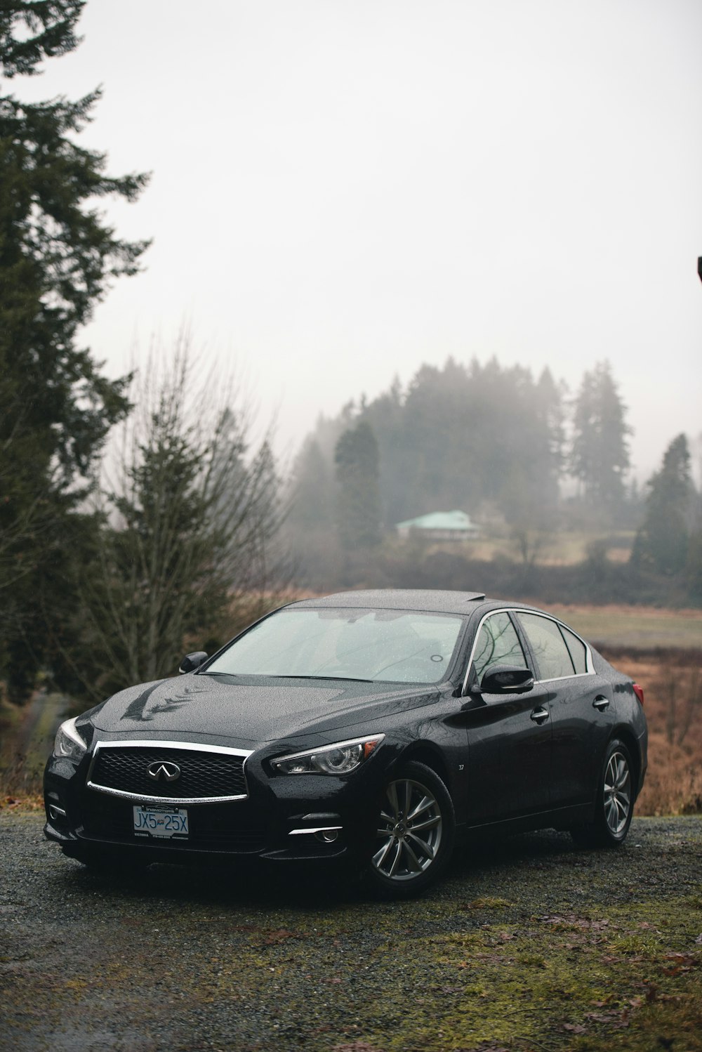 black Infiniti sedan