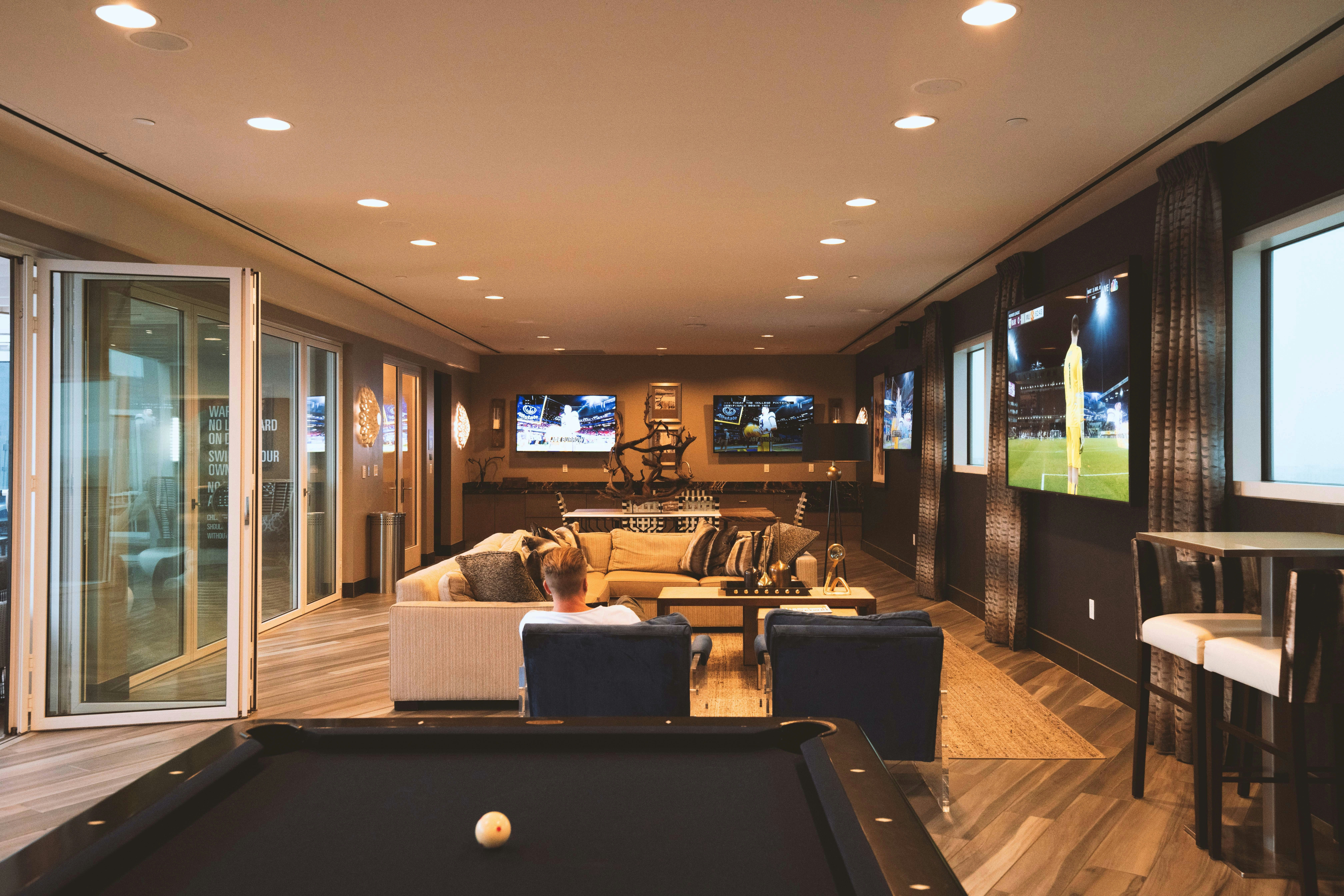 modern living room view with no people