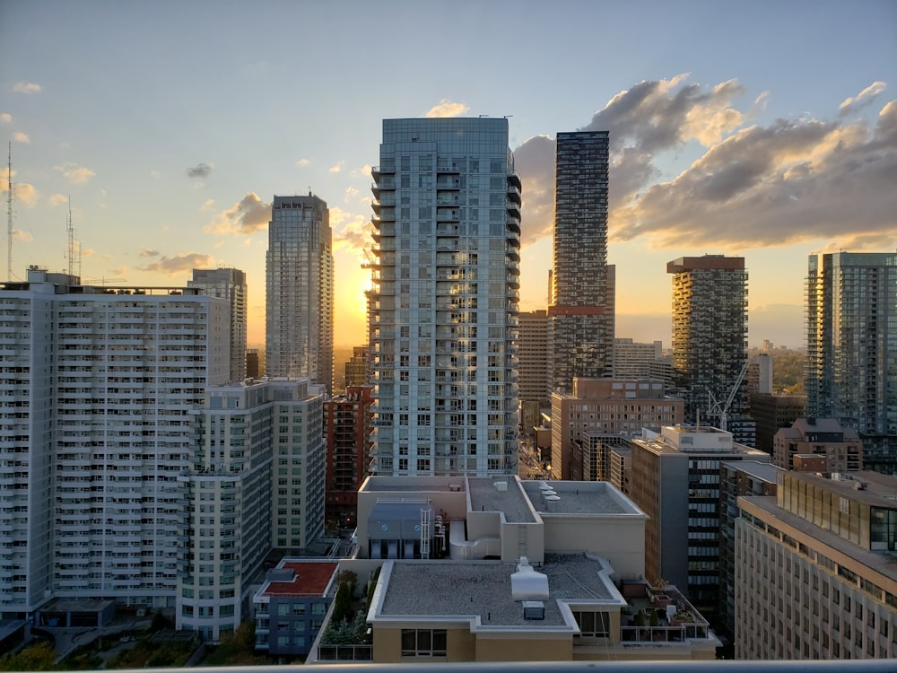 high-rise and mid-rise buildings