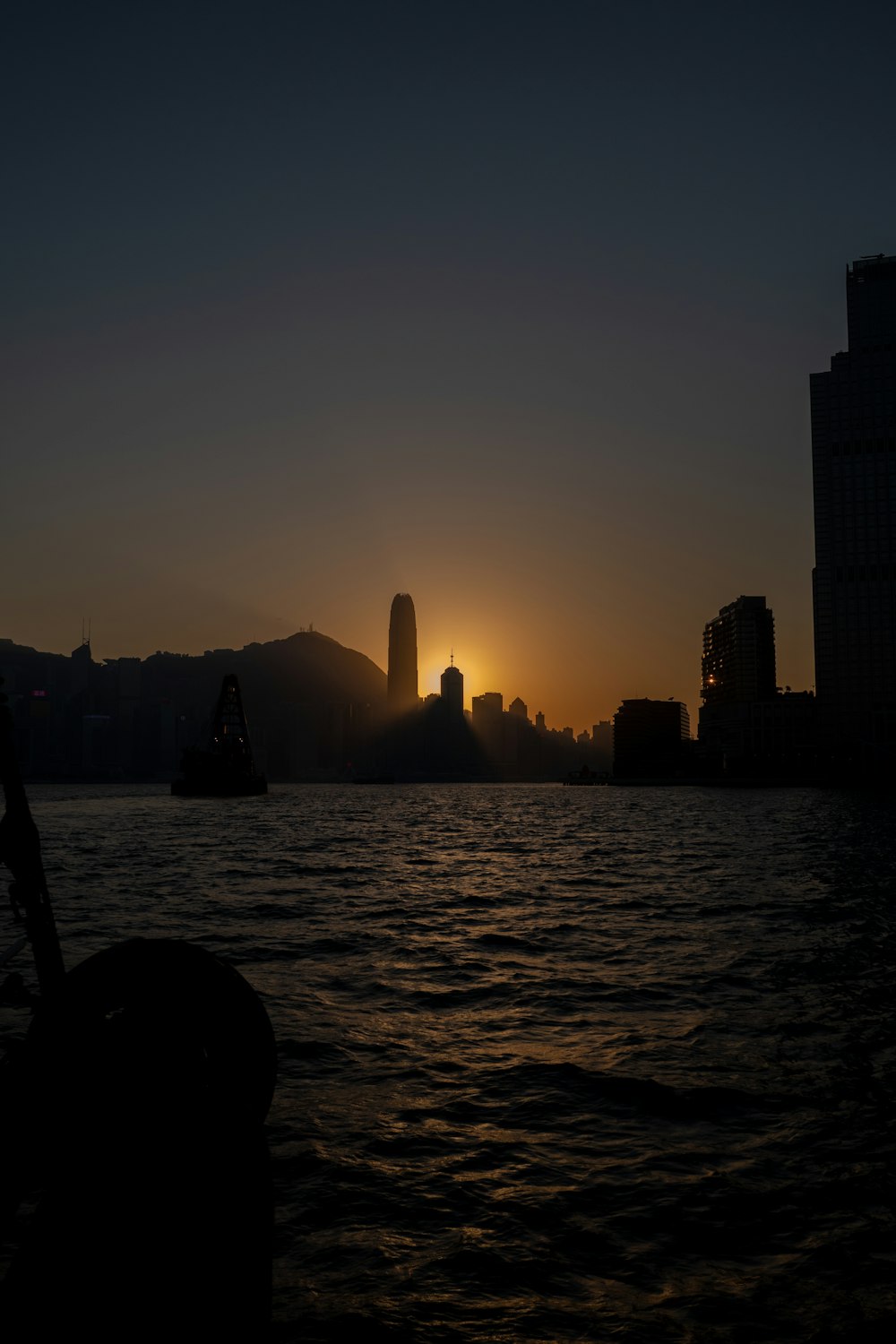 high-rise buildings facing body of water