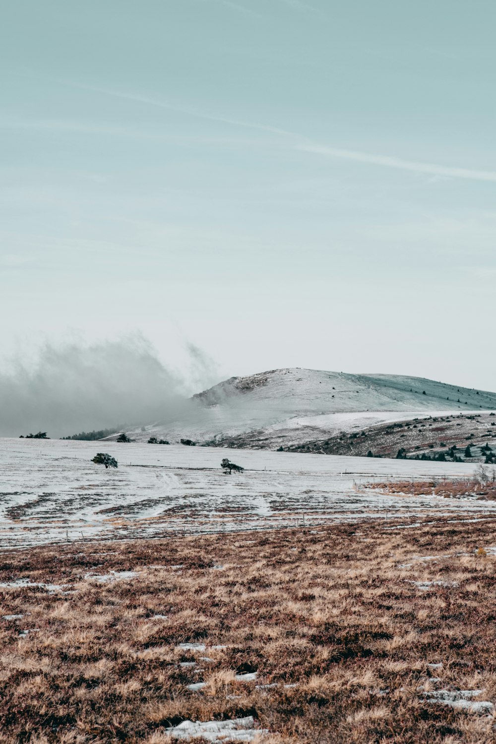 mountain covered with snow