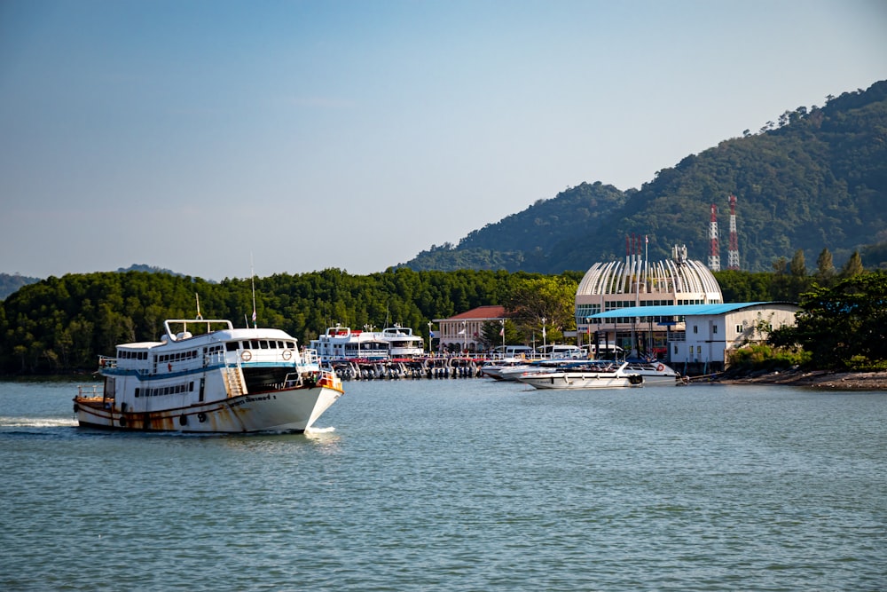 white cruise ship on body of water during daytime