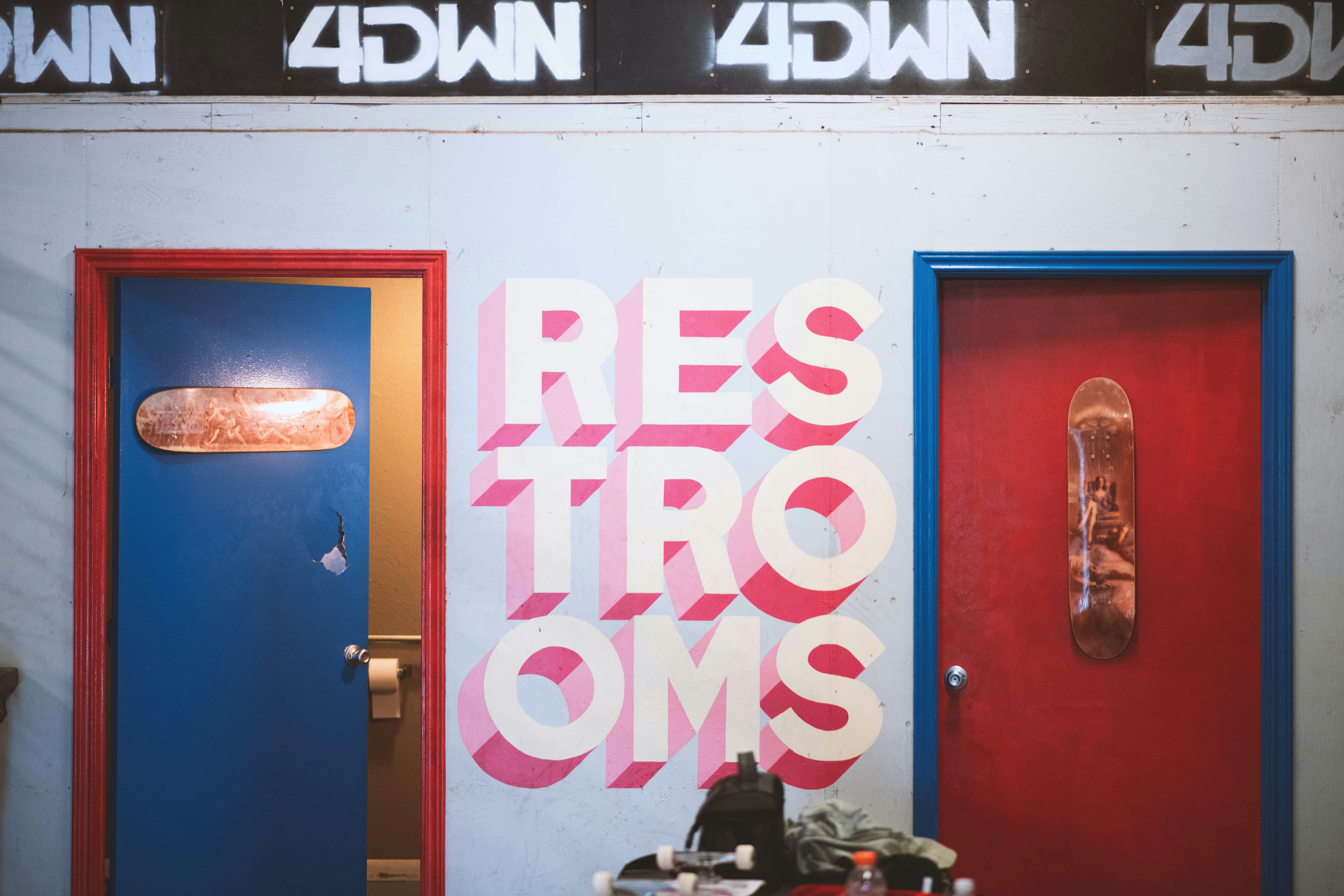 two half opened and closed doors