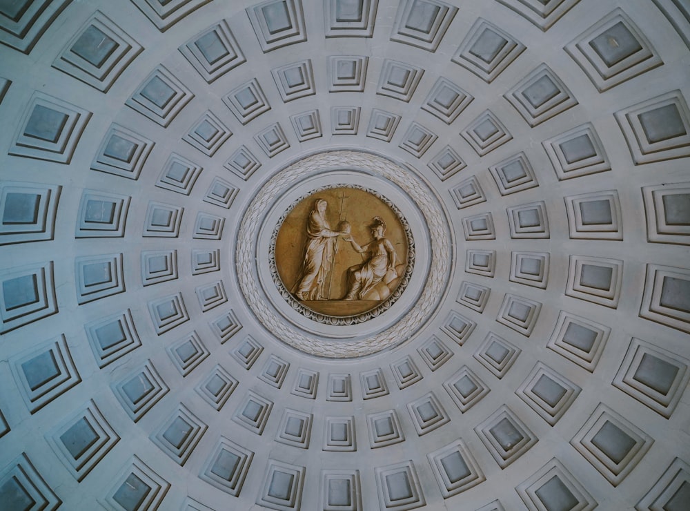 brown and white dome building ceiling