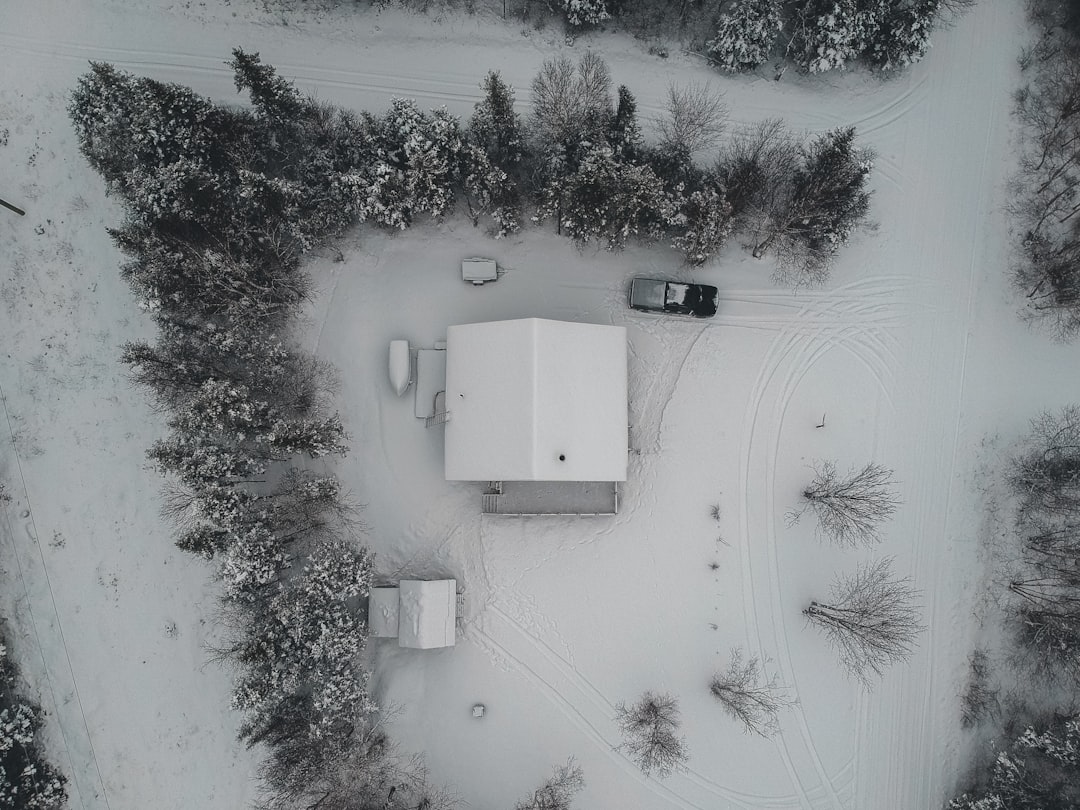 bird's eye view photo of house