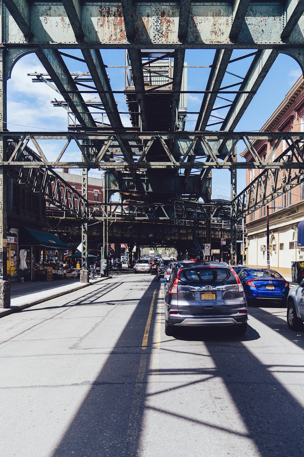 gray car on road