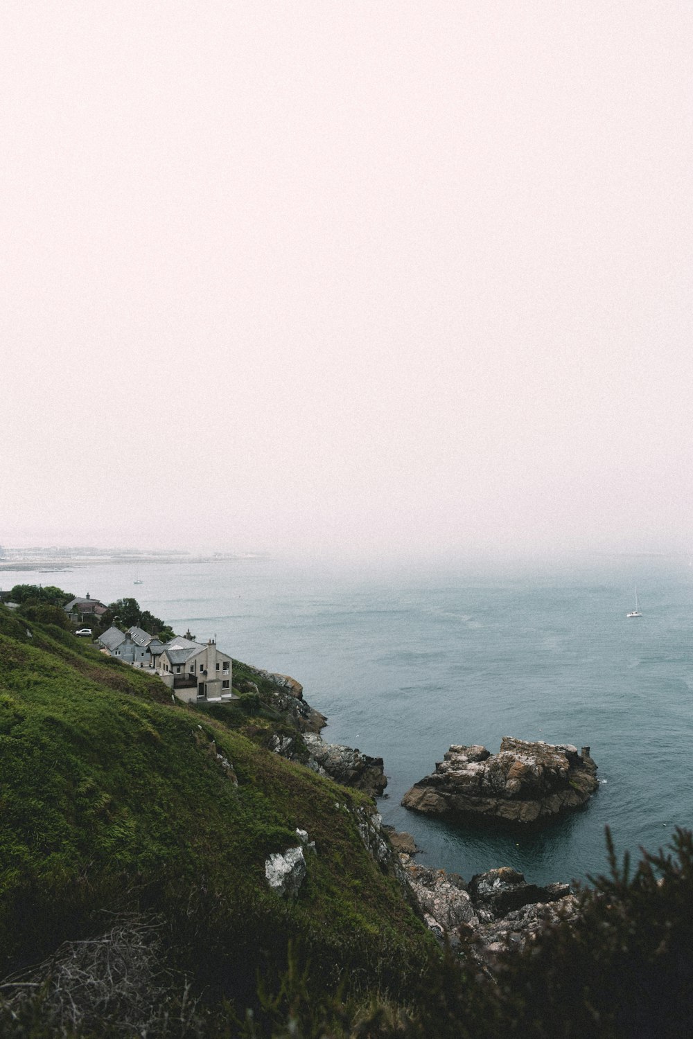 green sea cliff during daytime