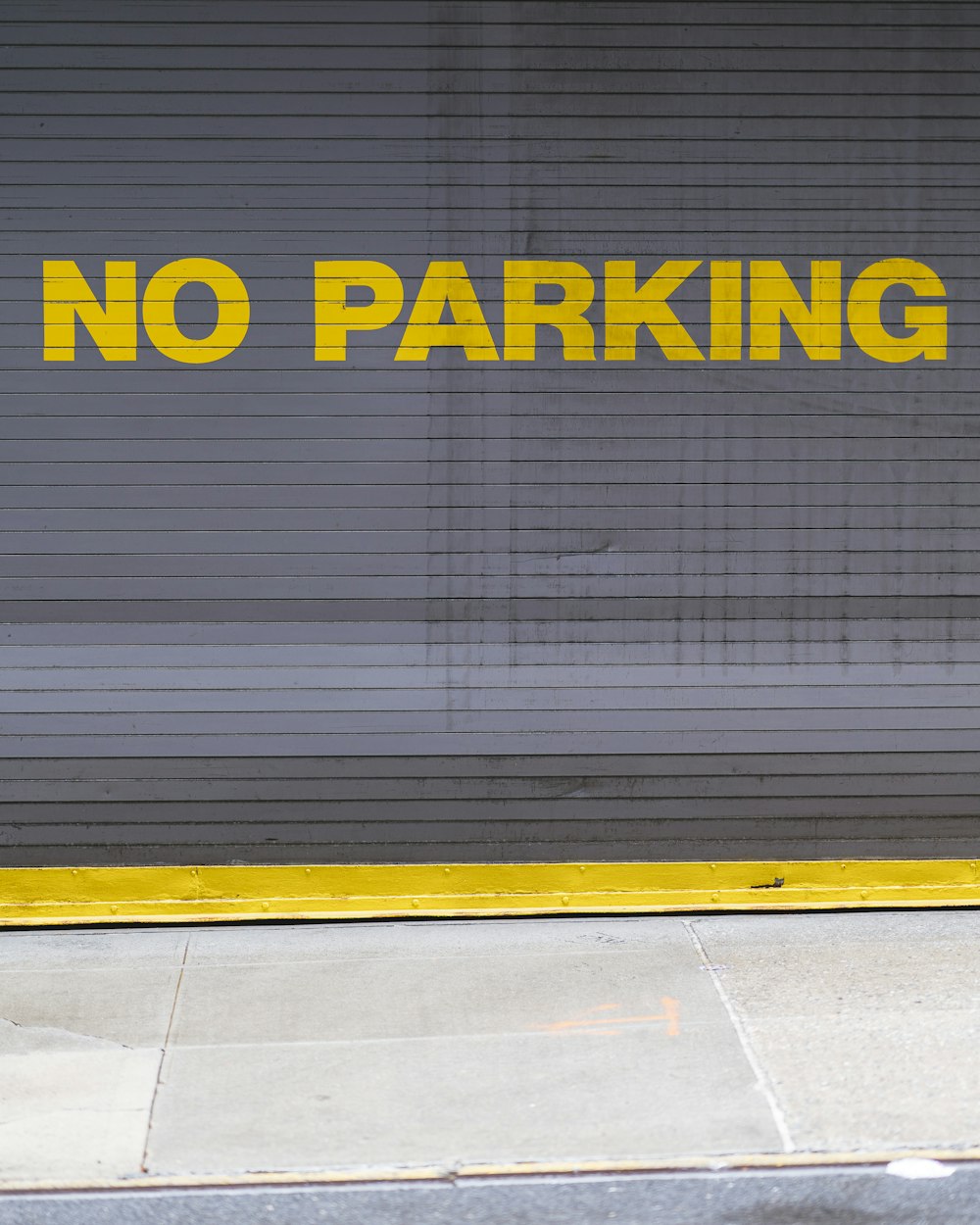 No Parking signage