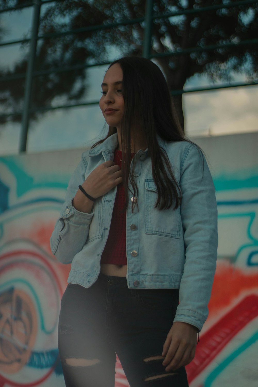 woman smiling and standing