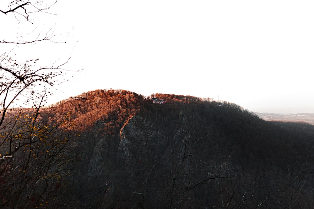 mountain under white clouds