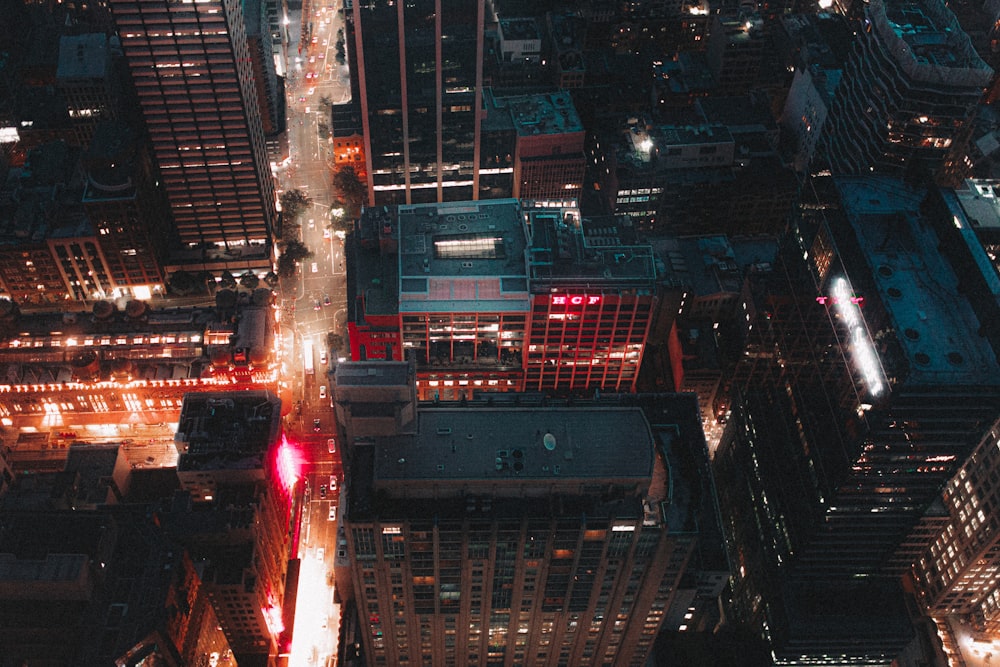 aerial photography of high-rise buildings