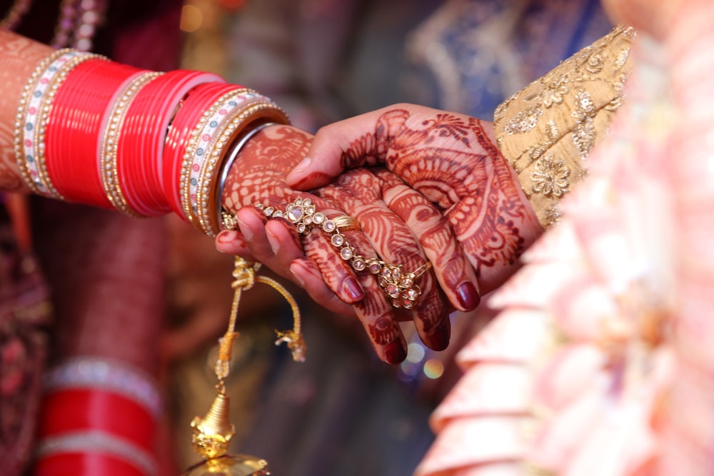 two people shaking hands