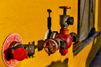 red and gray hydrant gate valve
