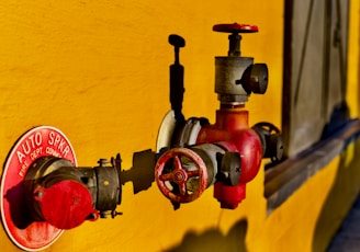 red and gray hydrant gate valve