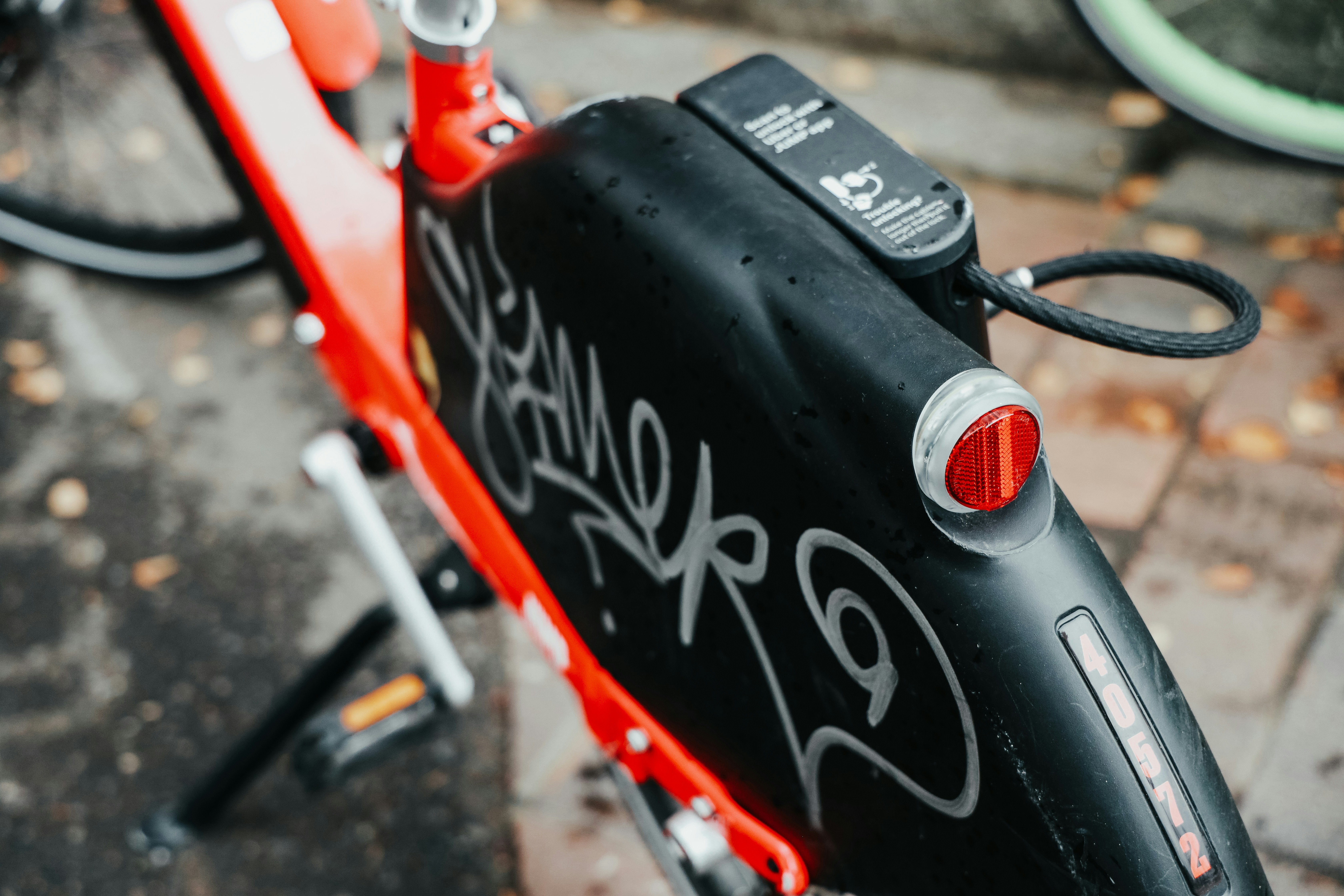 Black and orange bike