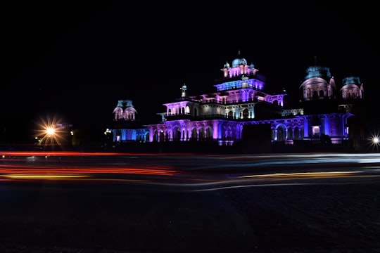 silhouette of building during nighttime in Albert Hall Museum India