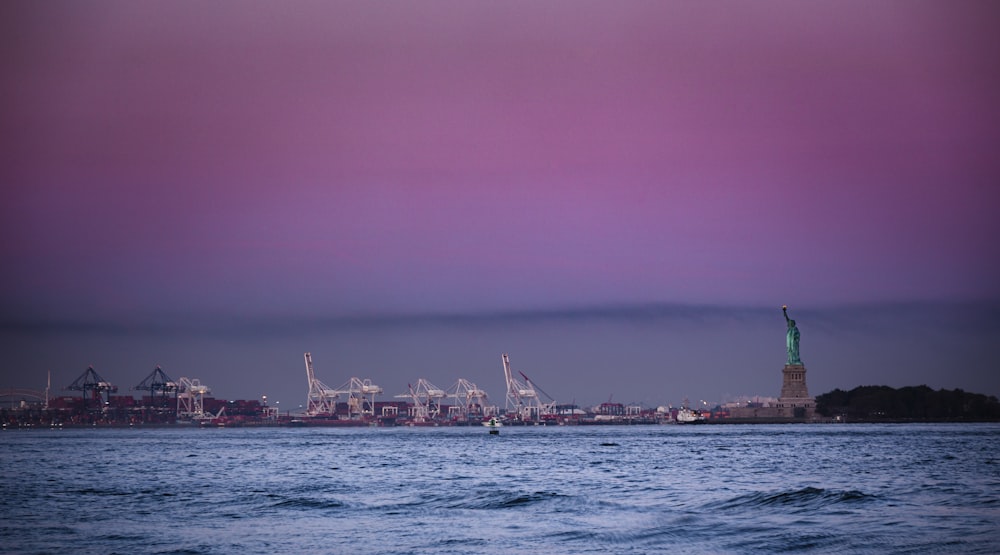 Statue of Liberty during golden hour