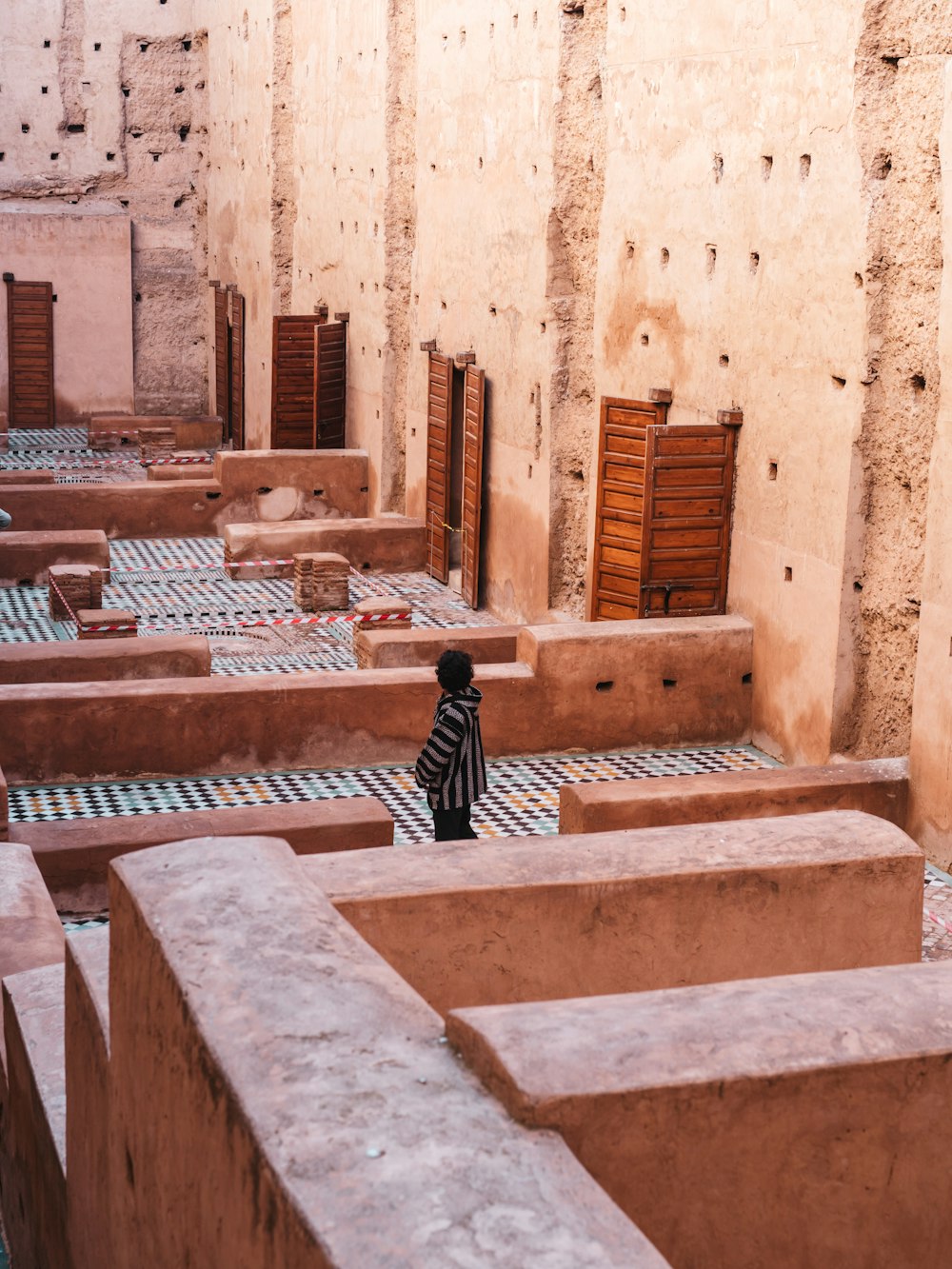 woman standing inside building