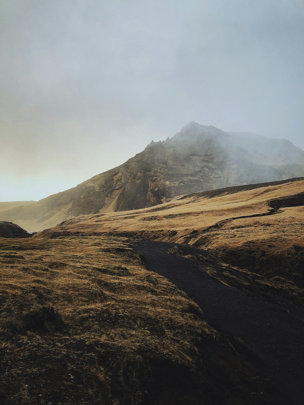 shallow focus photo of brown mountain