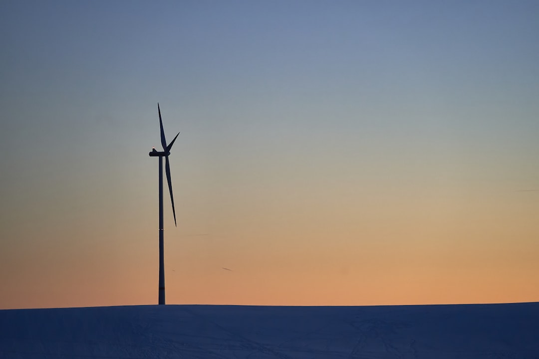 silhouette of wind turbine