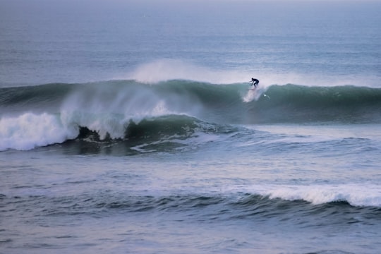 shallow focus photo of person surfing during daytime in Olonne-sur-Mer France