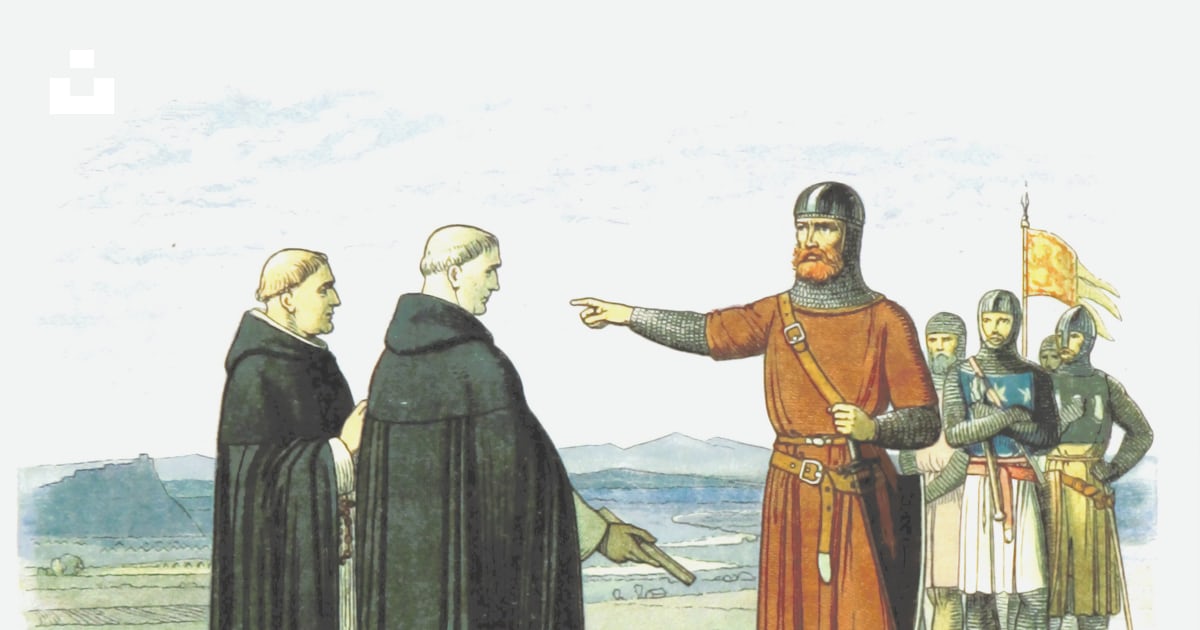 Two priests standing in front of a soldier painting photo – Free ...