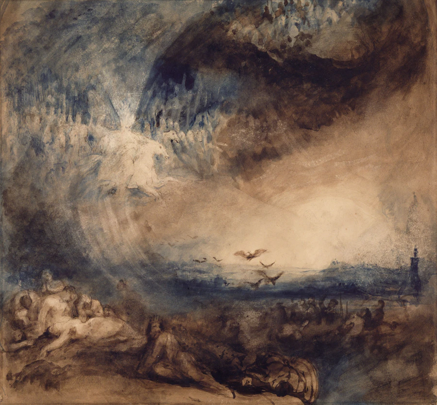 Heaven Opened, watercolour by George Jones, 1850