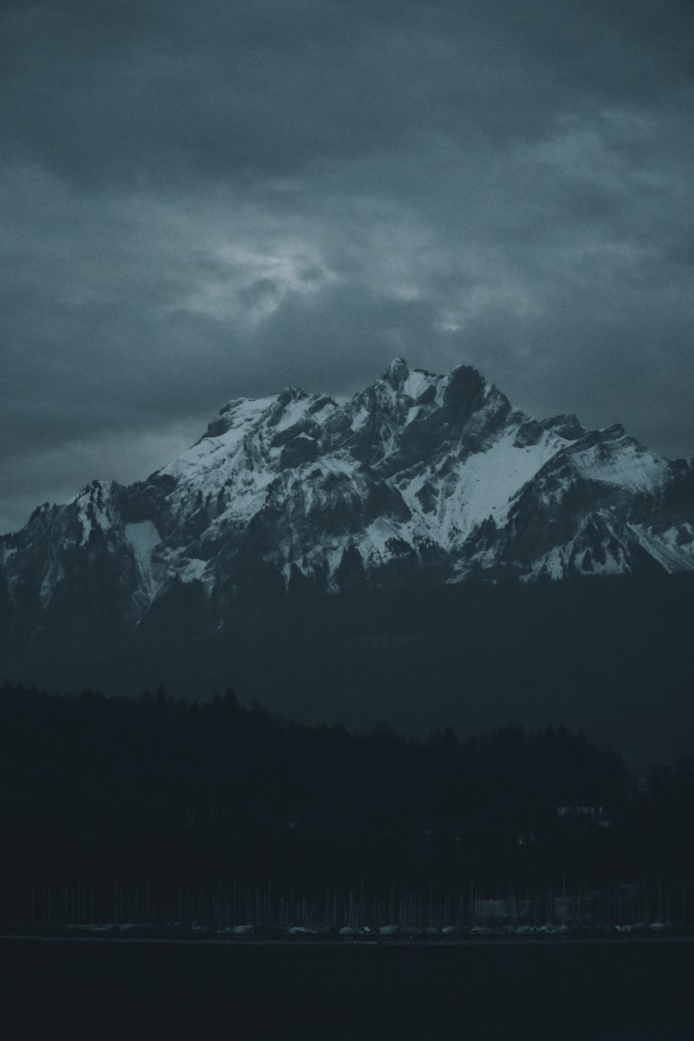 summit view of mountain covered with snow