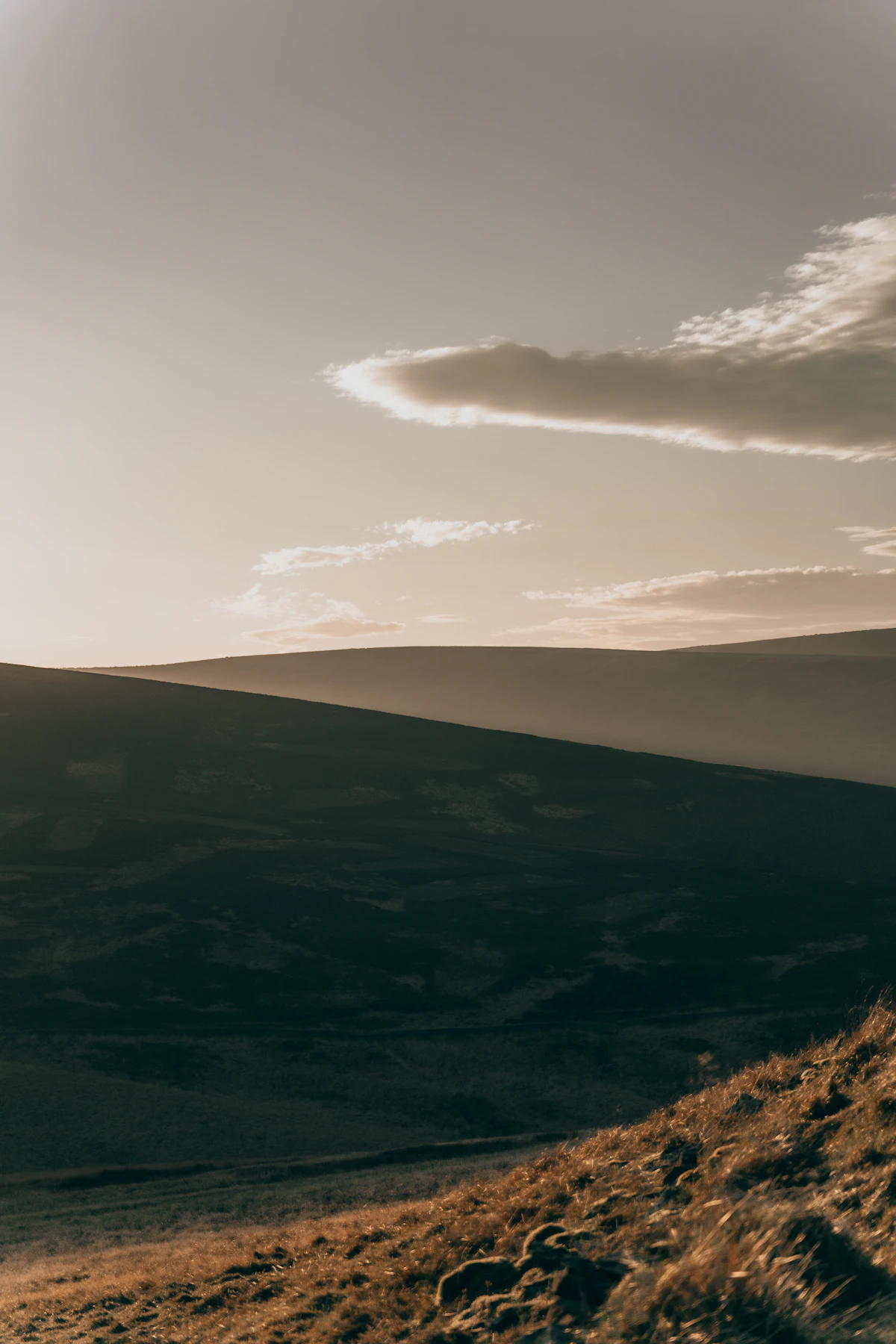 Wide-angle landscape of rolling hills at sunrise, the kind of expansive scenic shot the ultra-wide focal length is suited for