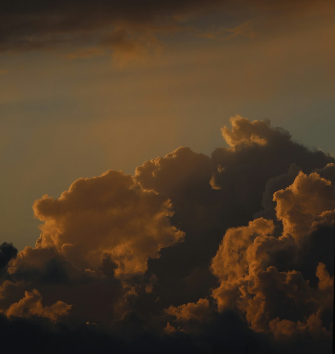 cloudy sky during golden hour